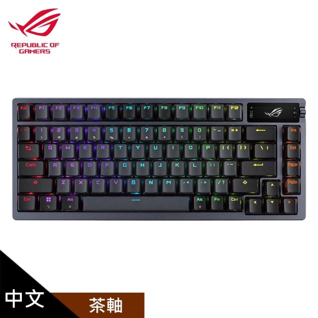 【ASUS 華碩】ROG Azoth PBT 機械式鍵盤 中文/茶軸