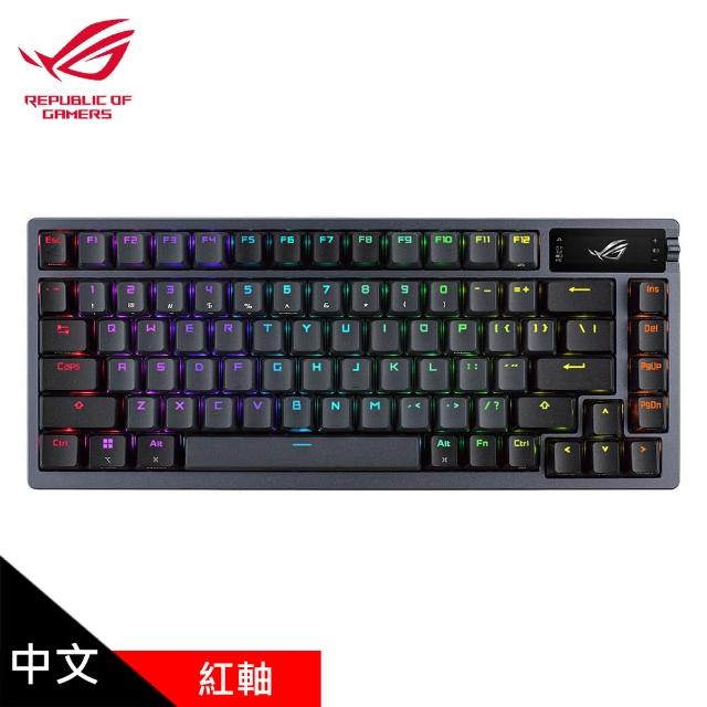【ASUS 華碩】ROG Azoth PBT 機械式鍵盤 中文/紅軸