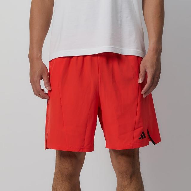 【adidas 愛迪達】D4T Short 男款 橘紅色 排汗 拉鍊口袋 短褲 IS3831