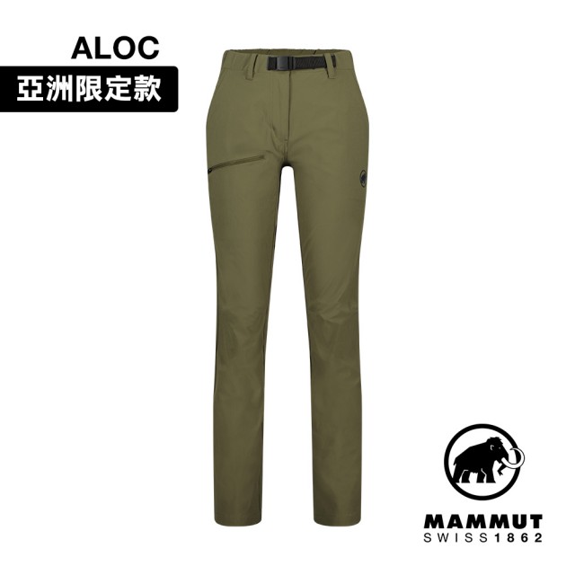 【Mammut 長毛象】Aegility Pants AF Women 日系機能舒適防潑水長褲 綠鬣蜥 女款 #1022-02240