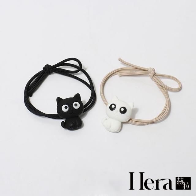 【HERA 赫拉】可愛黑白大眼貓元氣少女髮圈 H113030502 兩入組(兩入組 髮圈)