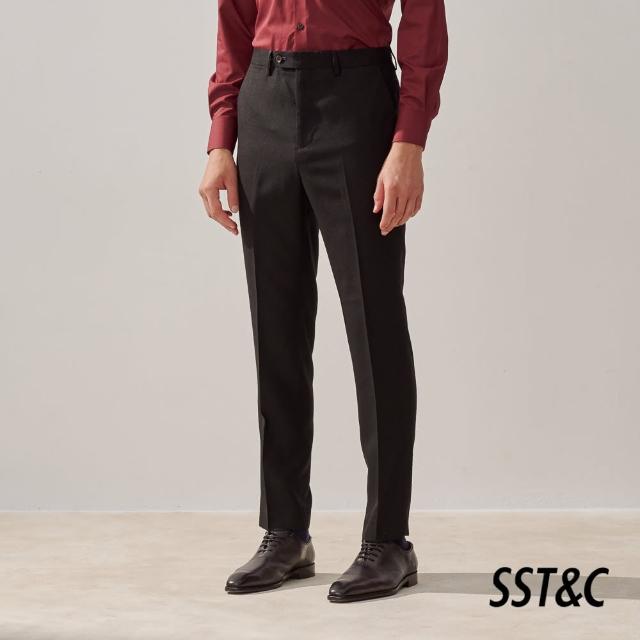 【SST&C 新品９折】黑色素面修身版西裝褲0212308003