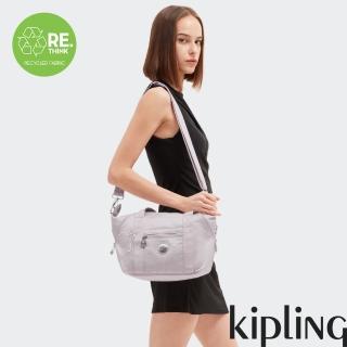 【KIPLING官方旗艦館】簡約光澤銀手提側背包-ART MINI