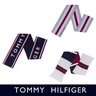 【Tommy Hilfiger】TOMMY 經典文字LOGO保暖圍巾-多色組合(平輸品/百搭爆款)