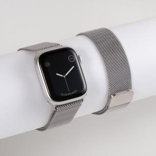 【General】Apple Watch 米蘭磁吸錶帶 蘋果手錶適用 42/44/45/49mm - 銀色(手錶 錶帶)