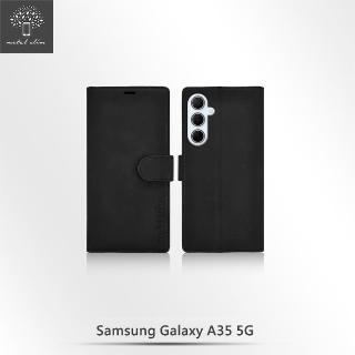【Metal-Slim】Samsung Galaxy A35 5G 膚感前扣磁吸內層卡夾皮套
