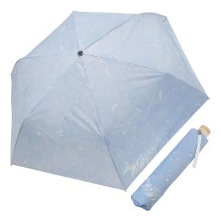 【Small Planet】MOOMIN 嚕嚕米 晴雨兩用折疊傘 淺藍流星