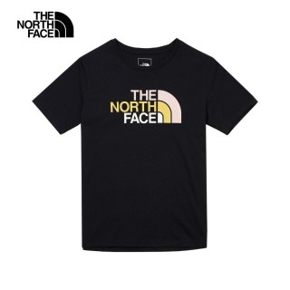 【The North Face】TNF 短袖上衣 休閒 W COLOR COMBO LOGO SS TEE - AP 女 黑(NF0A88G8JK3)