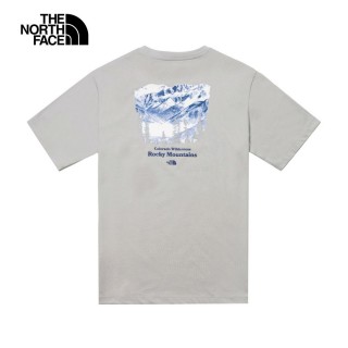 【The North Face】TNF 短袖上衣 休閒 M PWL ROCKY MOUNTAIN SS TEE - AP 男 灰(NF0A88GKA0M)