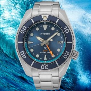 【SEIKO 精工】PROSPEX系列 GMT功能 200米潛水太陽能腕錶 禮物推薦 畢業禮物(SFK001J1/5K65-0AA0B)