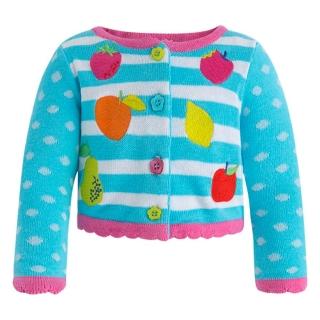 【tuc tuc】女童 藍粉繡水果針織外套 12M~18M MD311549(tuctuc newborn 針織衫)