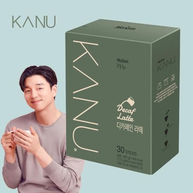 【Maxim】韓國 KANU 低咖啡因拿鐵咖啡(13.5gx30入)