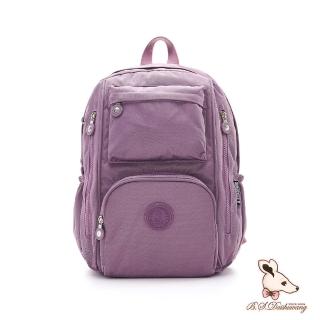【冰山袋鼠】時光旅人 - 知性大容量附插袋後背包 - 深芋紫(B060-2U)