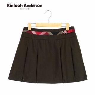 【Kinloch Anderson】紅格紋腰飾抽褶短裙 金安德森女裝(KA0674001)