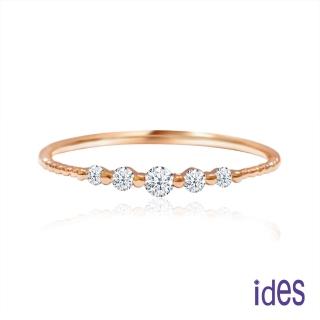 【ides 愛蒂思】母親節送禮 日系輕珠寶14K玫瑰金系列鑽石戒指/優雅