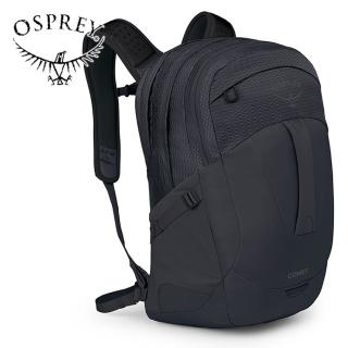 【Osprey】Comet 30 多功能休閒後背包 30L 黑色(商務通勤背包 電腦背包 筆電背包)