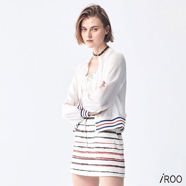 【iROO】線條印花褲裙