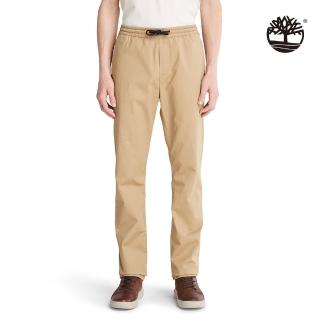 【Timberland】男款卡其色有機棉修身彈力 Lovell Lake休閒褲(A2A49918)