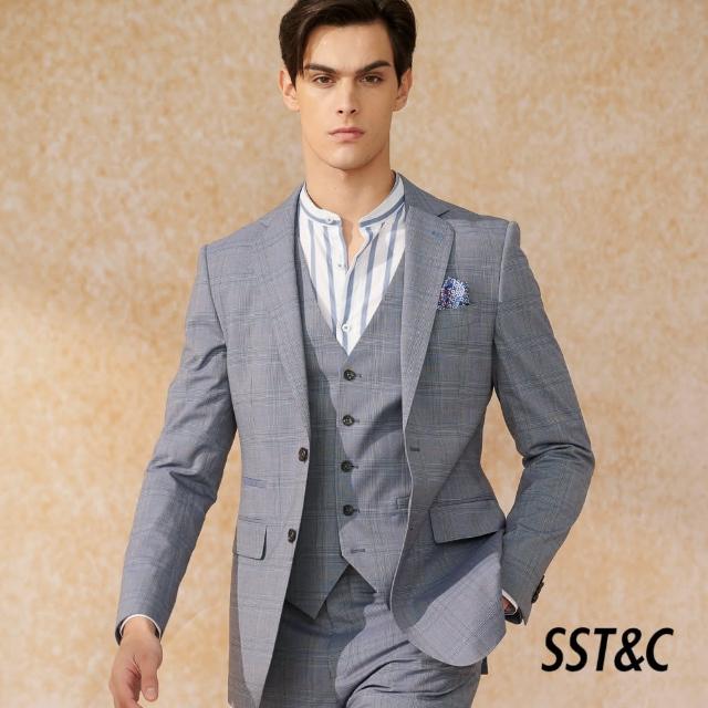 【SST&C 新品上市】灰色威爾斯格紋裁縫西裝外套0112402001