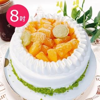【樂活e棧】母親節造型蛋糕-夏日芒果巧克力蛋糕8吋x1顆(水果 芋頭 布丁 手作)