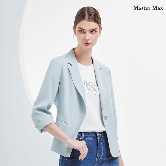 【Master Max】彈性夏日素面九分袖西裝外套(8417003)