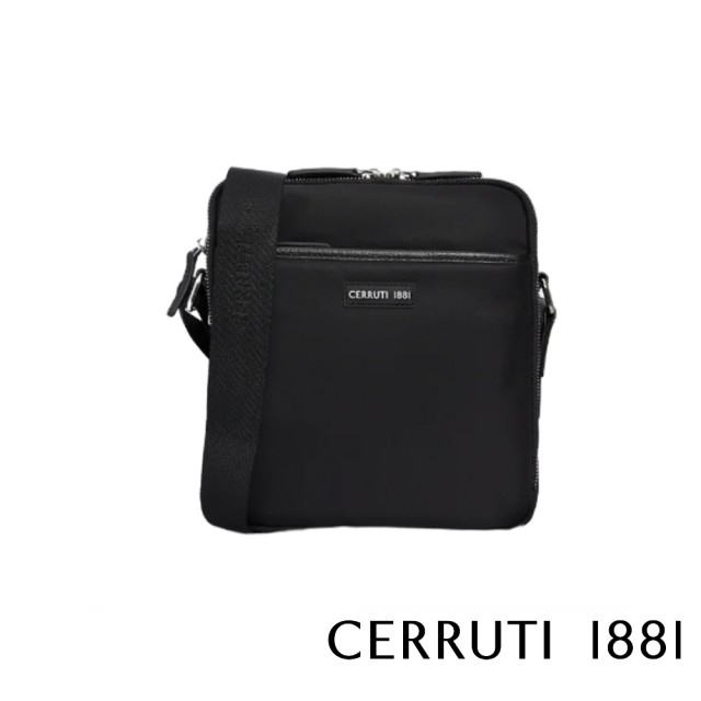 【Cerruti 1881】限量2折 義大利頂級肩背包斜背包 全新專櫃展示品(黑色 CEBO06669N)
