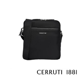 【Cerruti 1881】義大利頂級肩背包斜背包(黑色 CEBO06669N)