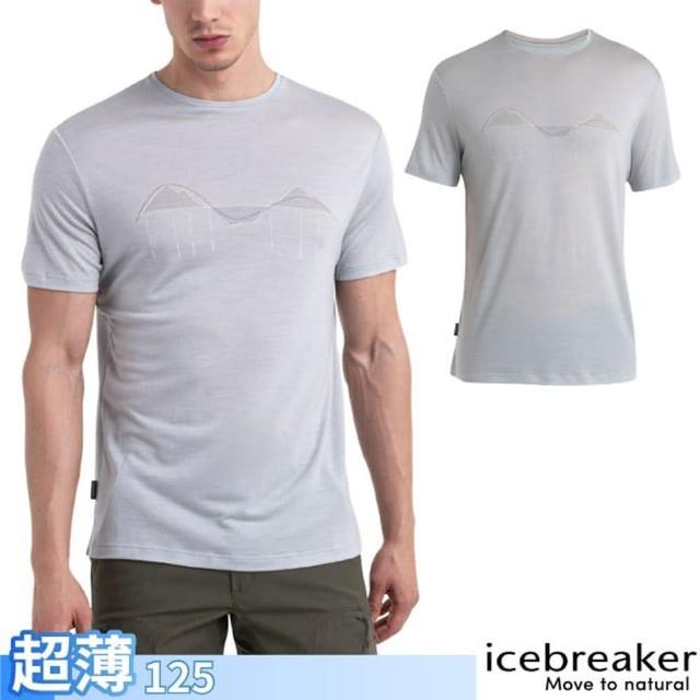 【Icebreaker】男 美麗諾羊毛 Sphere III Cool-Lite 圓領短袖上衣_山徑攀登-125.T恤(IB0A56W4-568 米灰)