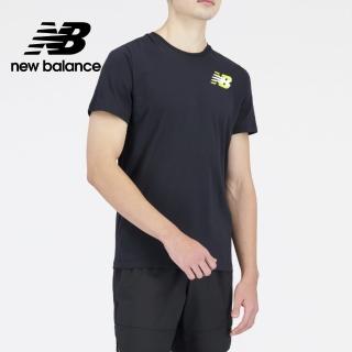 【NEW BALANCE】NB Dry吸濕排汗短袖上衣_男裝_黑色_AMT11071BHL(亞版 版型正常)
