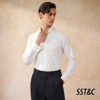 【SST&C 新品９折】米蘭系列 抗皺白色斜紋修身版襯衫0312403008