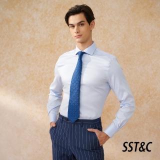 【SST&C 新品９折】米蘭系列 淺藍色織標準版襯衫0312403003