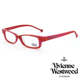【Vivienne Westwood】前衛小眾風格方框光學鏡框(桃紅 VW00303)