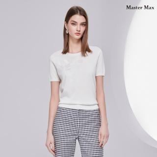 【Master Max】純棉低調浪漫織花針織短袖上衣(8418010)