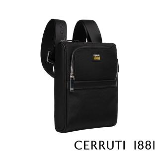 【Cerruti 1881】義大利頂級肩背包斜背包(黑色 CEBO05935N)