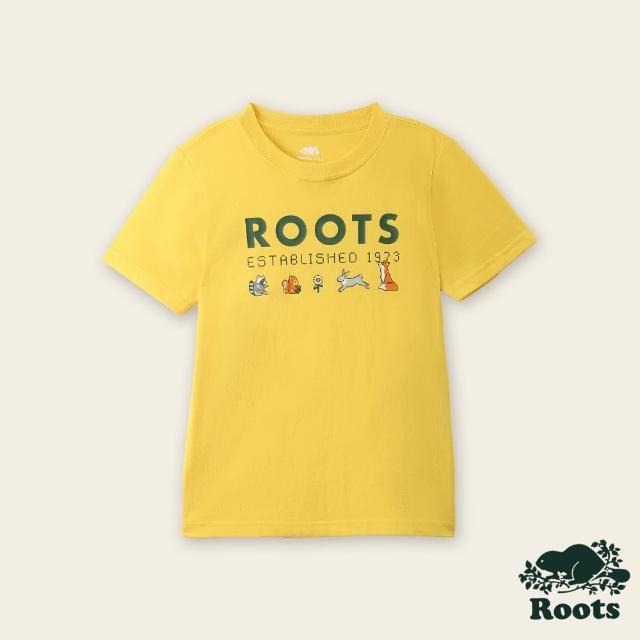 【Roots】Roots 大童- ROOTS ESTABLISHED短袖T恤(黃色)