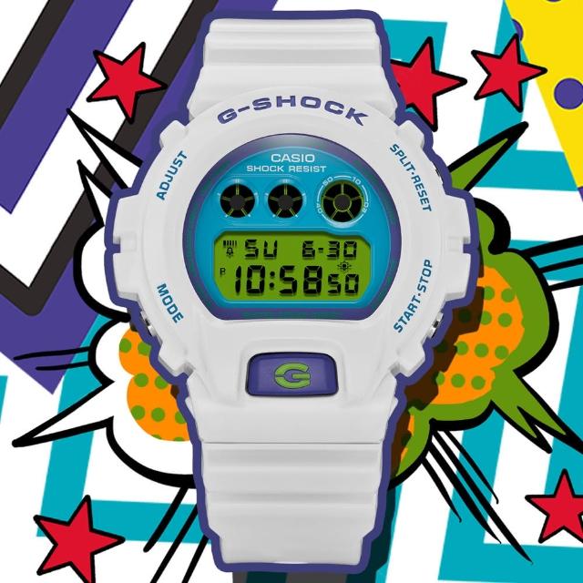 【CASIO 卡西歐】G-SHOCK 經典復刻 鮮豔色彩 電子腕錶 母親節 禮物(DW-6900RCS-7)