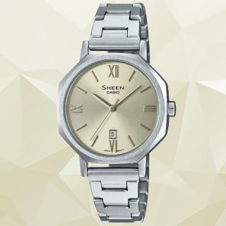 【CASIO 卡西歐】SHEEN 簡約時尚腕錶 禮物推薦 畢業禮物(SHE-4554D-9A)