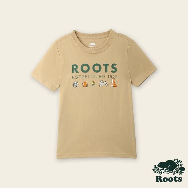 【Roots】Roots 大童- ROOTS ESTABLISHED短袖T恤(棕色)