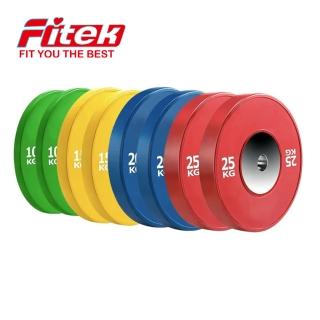 【Fitek】彩色高級競賽奧林匹克槓片／彩色全膠槓片(奧林匹克包膠槓片／橡膠槓片（150KG）)