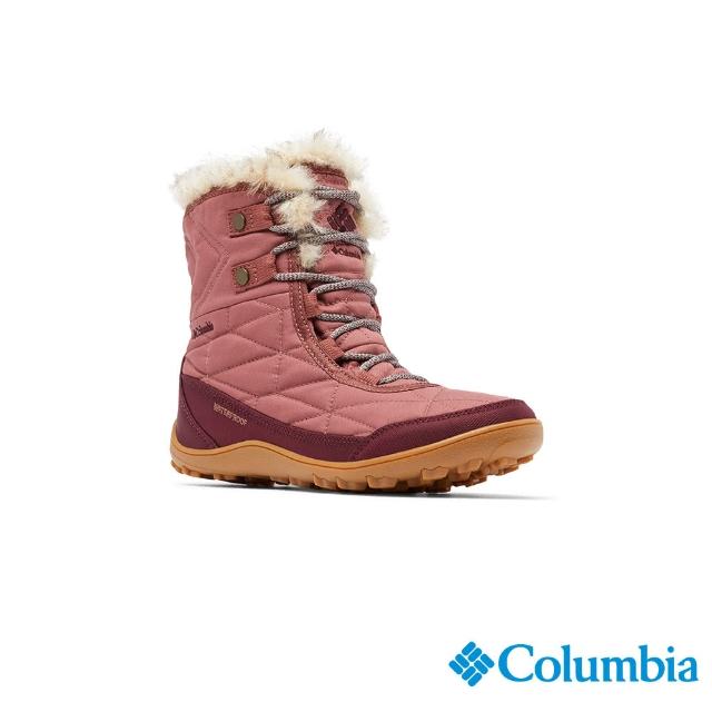 【Columbia 哥倫比亞官方旗艦】女款-MINXOmni-Tech鋁點蓄熱防水高筒雪靴-甜菜根紅(UBL59610IU/HF)