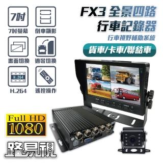 【路易視】FX3 1080P 全景四路 行車紀錄器、大貨車、大客車及各式車輛適用(Full HD 1080P 高畫質解析)