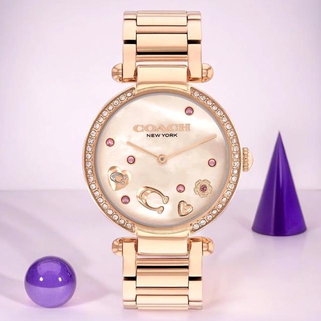 【COACH】母親節廣告款 CARY系列流轉水晶女錶-34mm(CO14504266)