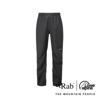 【RAB】Downpour Eco FZ Pants 透氣防水全開拉鍊長褲 男款 黑色 #QWG86