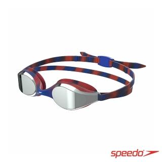 【SPEEDO】兒童運動泳鏡 鏡面 Hyper Flyer(藍/紅/灰)