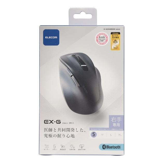 【ELECOM】EX-G人體工學 藍芽靜音滑鼠(S)