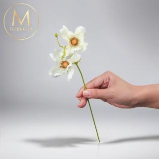【Floral M】初戀少女白色波斯菊仿真花花材 （3入組）(人造花/塑膠花/假花/裝飾花)