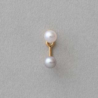 【ete】Wrap Pierce 珍珠包覆造型單耳環(金色)