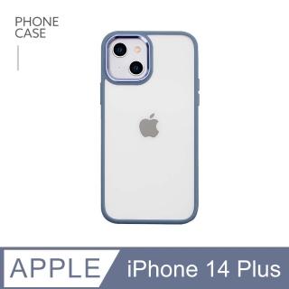 【General】iPhone 14 Plus 手機殼 i14 Plus / i14 + 6.7吋 保護殼 無機質風格金屬鏡框軟邊硬殼保護套