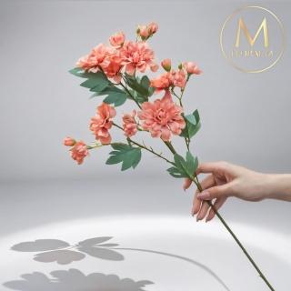 【Floral M】居家花仙子芍藥柔和桃仿真花花材（1入/組）(人造花/塑膠花/假花/裝飾花)