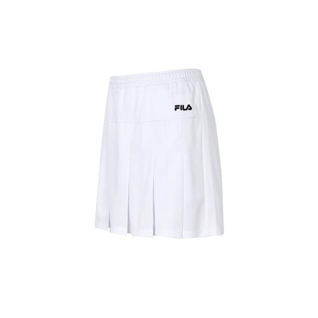 【FILA官方直營】女吸濕排汗短裙-白色(5SKY-1509-WT)
